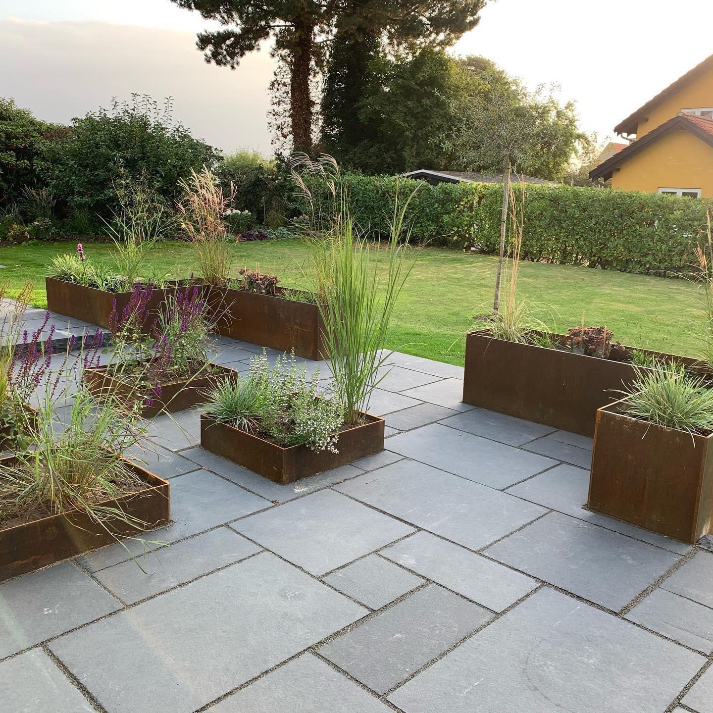 Grey sandsten chelsea terrasse