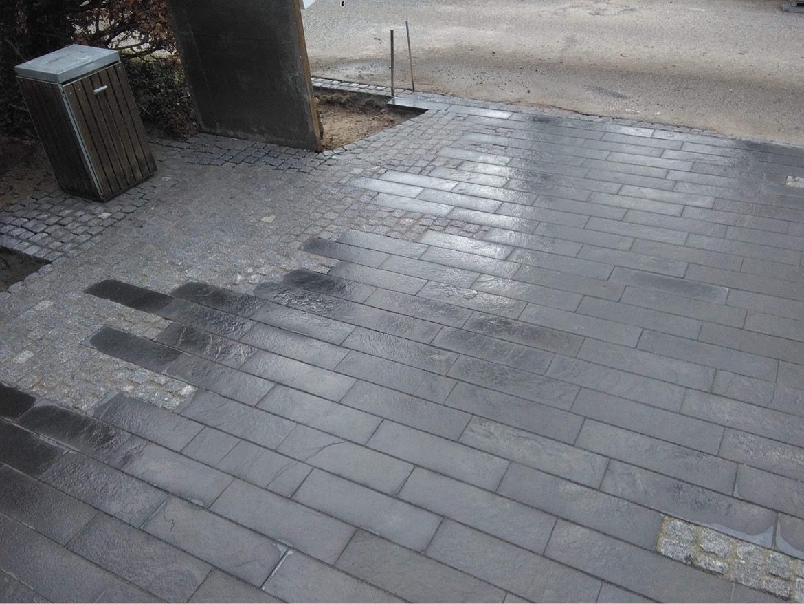 Midnat limestone indkørsel belægning