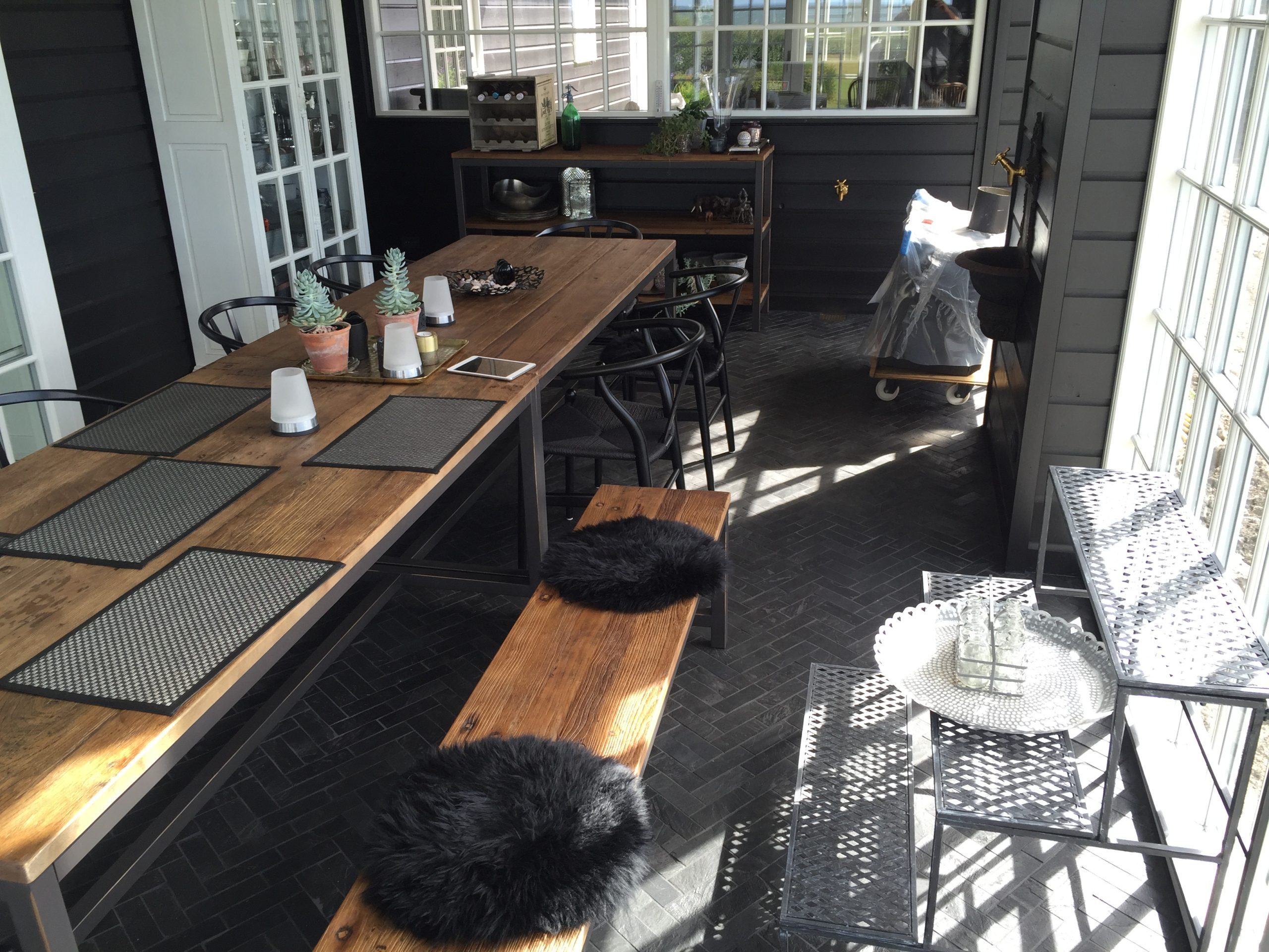 Shanghai black Skifer parquet