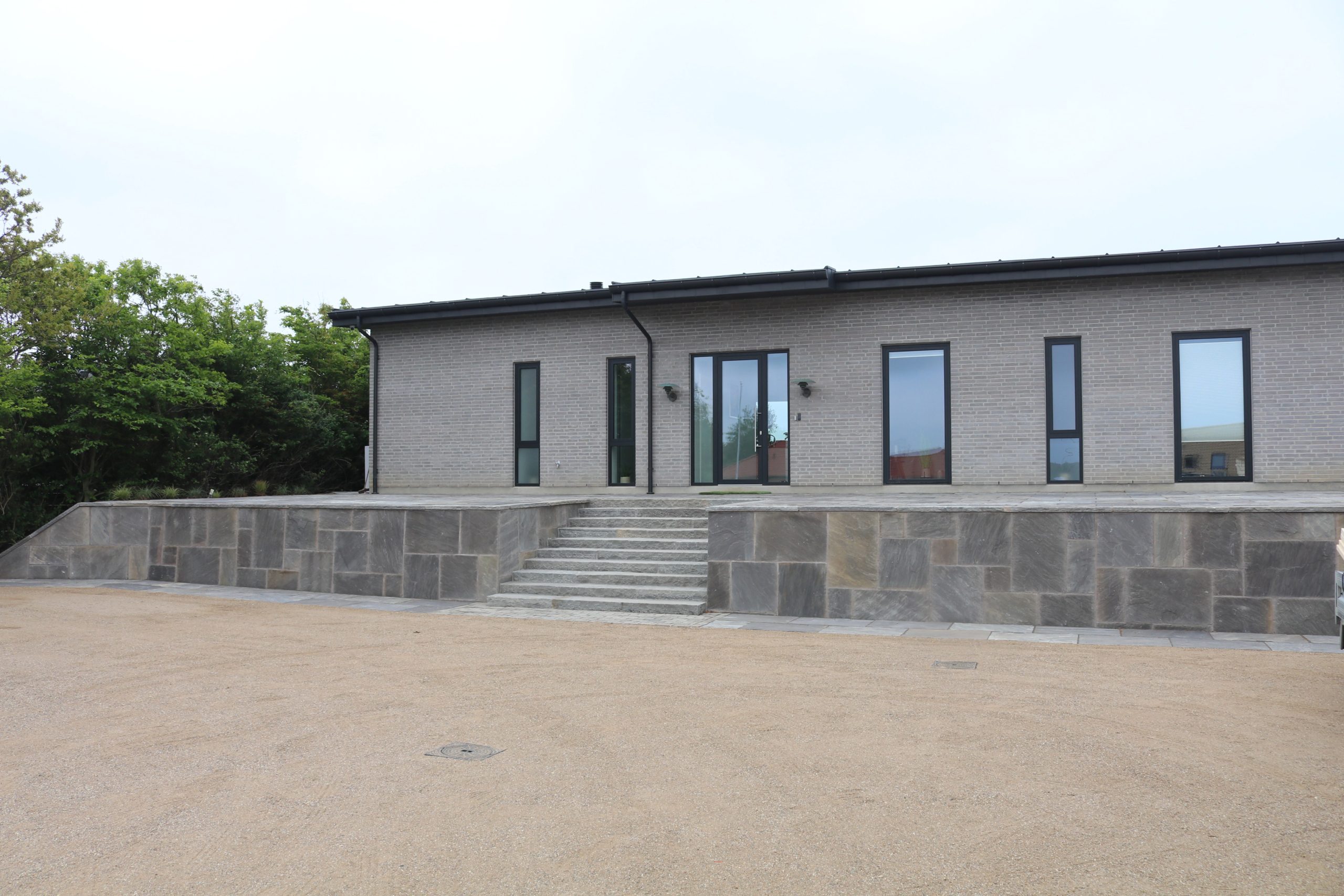 Dark sandsten trappeopgang