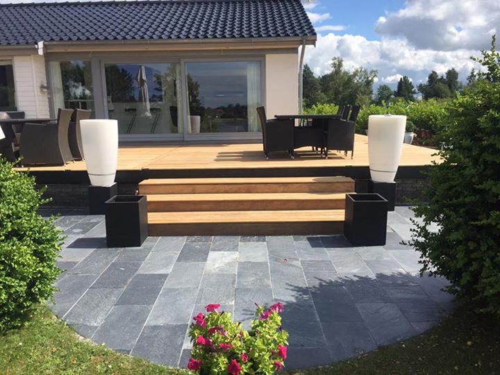 Skifer fliser som belægning