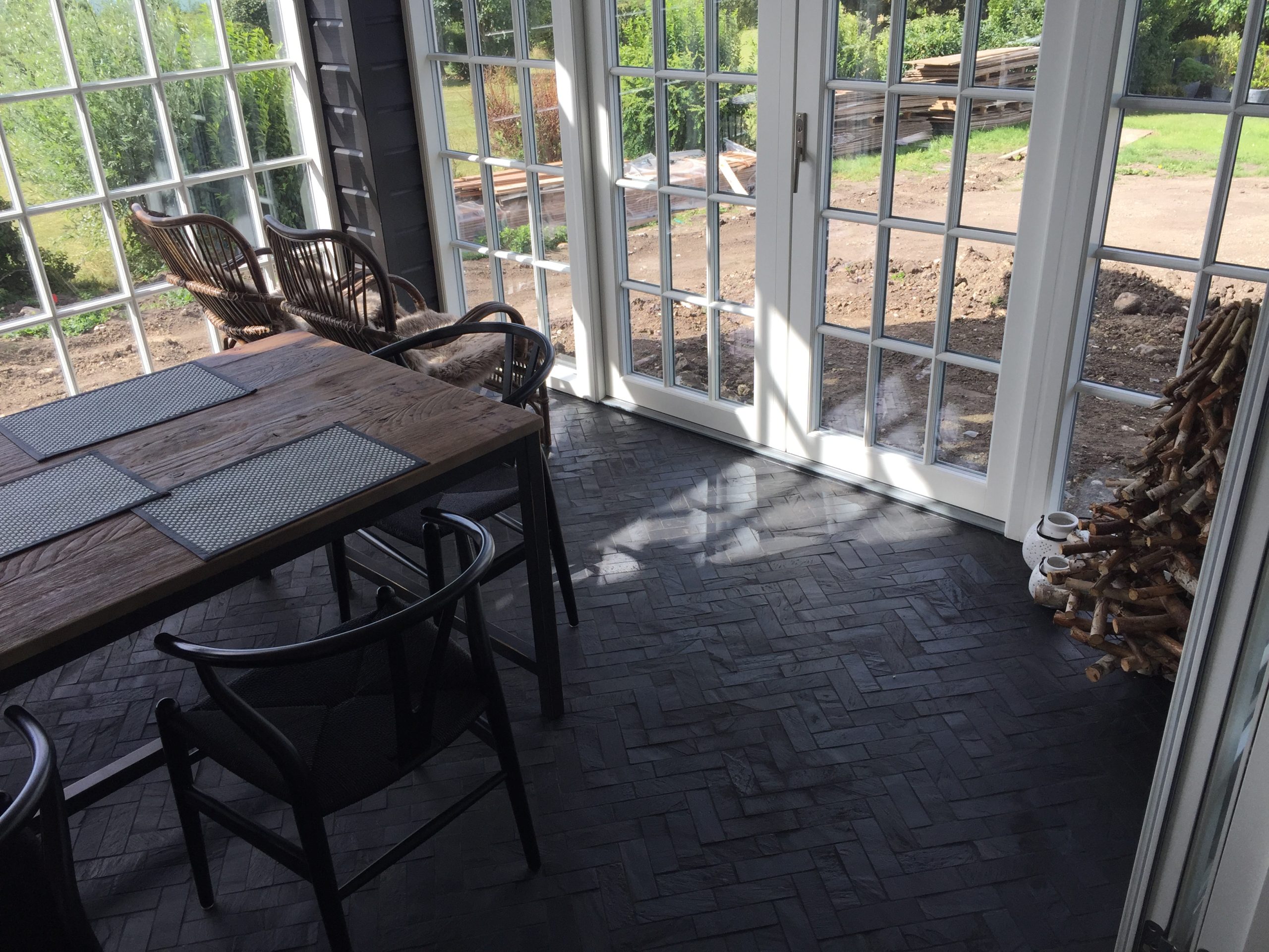 Skifer parquet gulv shanghai black