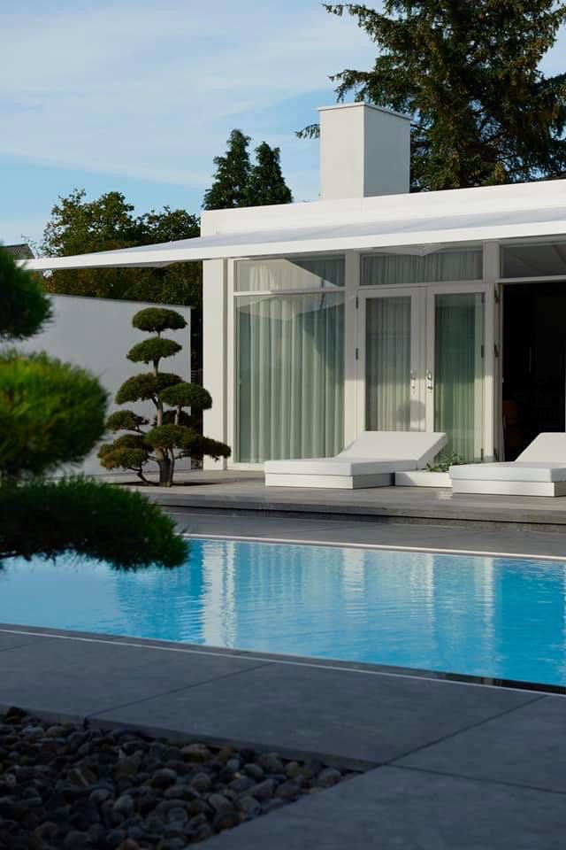 Kongsberg kalksten belægning om pool