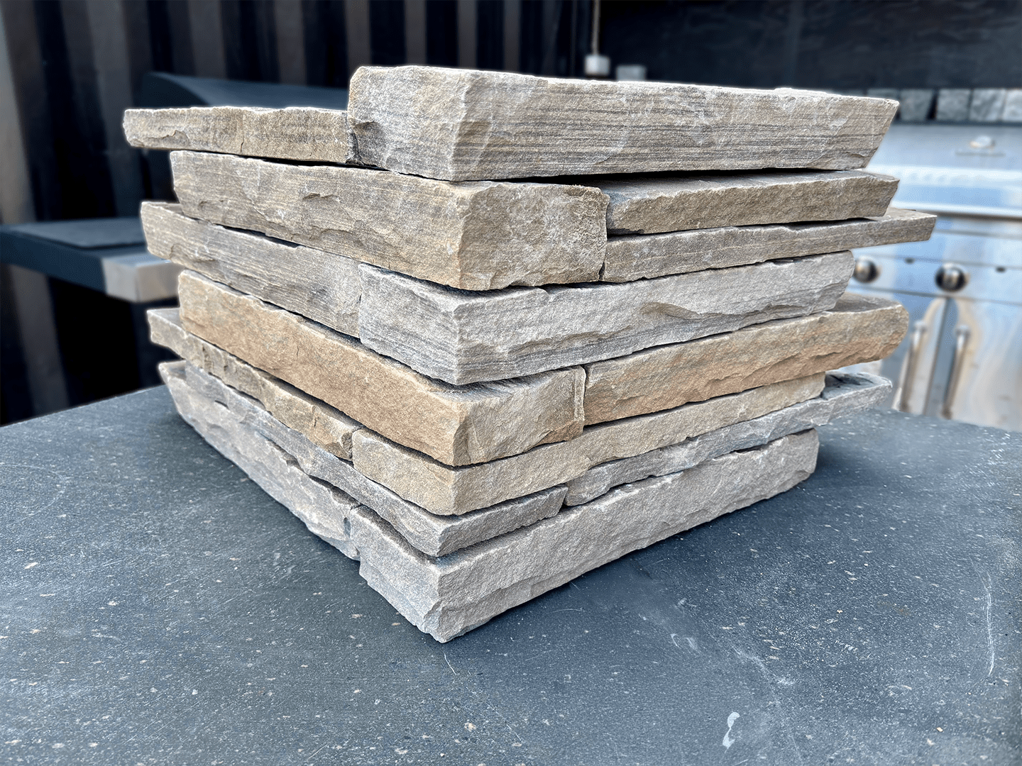 Dark sandsten klinke mur