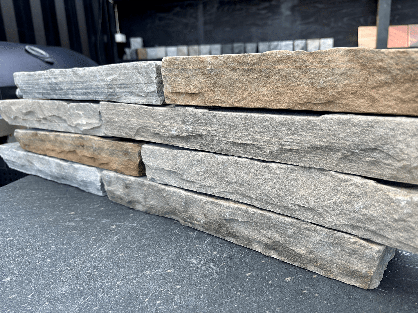 Dark sandsten klinke mur